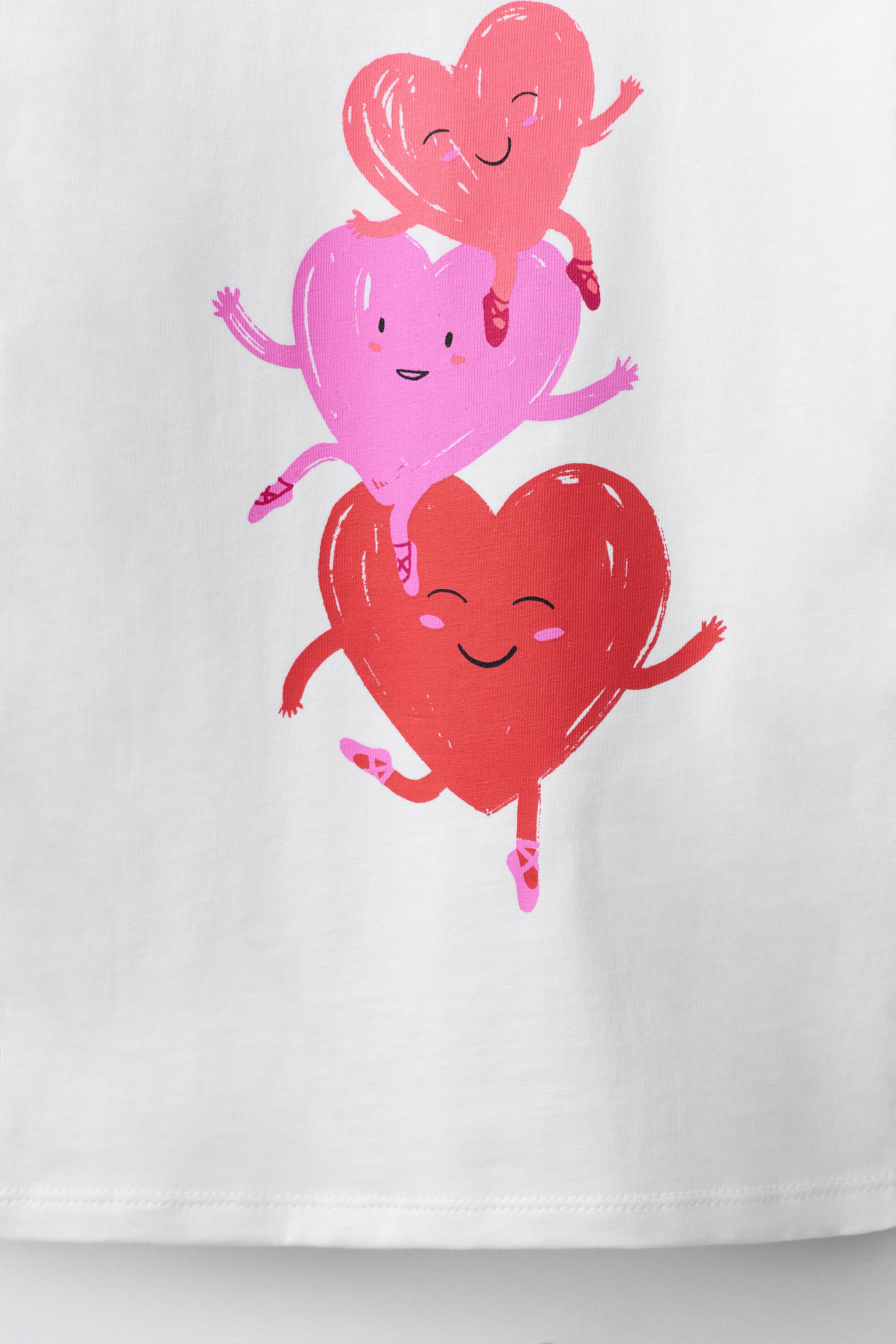 T-SHIRT À IMPRIMÉ CŒURS